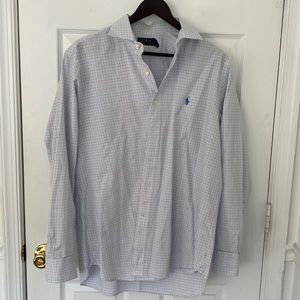 Ralph Lauren dress shirt with light blue stripes and black stripes